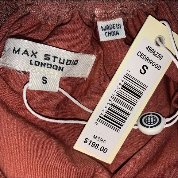 Max Studio Mock Neck Lace Mesh Maxi Dress - Picture 6 of 7